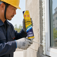 Mousse adhésive en polyuréthane imperméable en gros, mousse PU haute densité pour l'isolation des murs et le scellement des joints