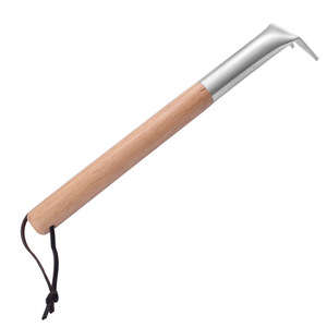 Pizza Hook Aluminum Wooden Handle Oven Safe For Easy Pizza Removal - Product Image 3