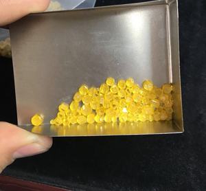 シャープ 人工合成ダイヤモンドグリット ラボグロウン ダイヤモンテ 研磨材 黄色 原石 HPHT ラフダイヤモンド - Product Image 2