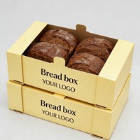 Boîte d'emballage alimentaire pliable en papier de qualité alimentaire pour brownies et pains, vente en gros