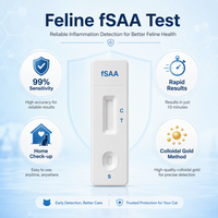 Bandelette de test antigénique pour chat à base de protéines d'amidon et d'or colloïdal pour le diagnostic d'inflammation, test SAA, détection rapide, sensible et précise