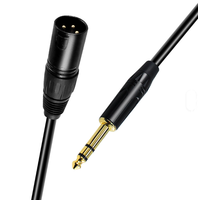Nouveau câble audio professionnel en gros, XLR femelle, blindage tressé durable, adapté au son en direct