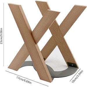 X-Shaped Wooden Desktop <b>Bookend</b> For Books And School Supplies Organizer - Product Image 5