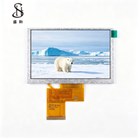 ShengHe TN IPS LCM 5 inci 800x480 RGB 50PIN 600nits Kecerahan Tinggi COG Layar LCD Industri Tahan Suhu Lebar Kustom dengan I2C