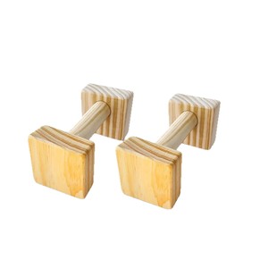 Wooden Push Up Stand Pine Wood Fitness Equipment Portable Indoor Outdoor Arm <b>Strength</b> <b>Training</b> Durable Universal Use - Product Image 1
