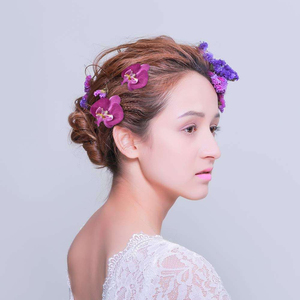 Pétalos de Orquídea Artificiales Premium, Juego de 50 Piezas de Pétalos de Flores de Seda Ultra Realistas en Color Morado con Amarillo para Decoración Elegante de Eventos - Product Image 5