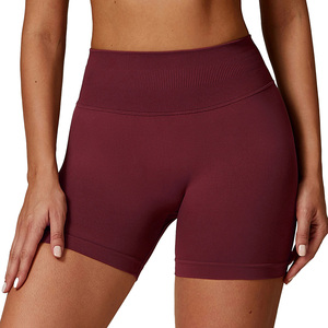 Ddk7655 liền mạch eo cao kiểm soát bụng quần short Yoga tấm cơ sở tam giác của phụ nữ chặt chẽ hip nâng thể dục thể thao quần short - Product Image 1