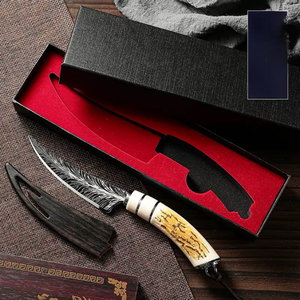 Coltello da Frutta Portatile per Esterni Forgiato e Battuto, Lama Piccola Mongola Affilata con Manico, Coltello Specializzato per Tagliare Ossa e Costolette di Agnello - Product Image 1