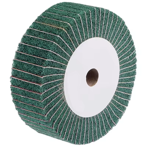 AutoErizo 5" Nylon Flap Buffing Wheel <strong>Non</strong> Woven Stainless Steel <strong>Abrasive</strong> Cloth Sanding Grinder <strong>Non</strong> Woven Polishing Wheel - Product Image 1