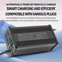Chargeur de batterie au phosphate de lithium CHAOCHENBEN 72V 15A haute puissance avec coque en aluminium pour vélo électrique, moto et tricycle