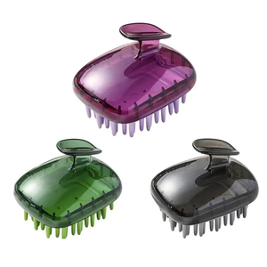 Masseur de cuir chevelu en silicone antidérapant à poils doux, brosse de lavage capillaire amovible pour le corps - Product Image 1