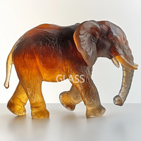 Coffrets Cadeaux Éléphant en Cristal Personnalisés avec Logos Sculptés à la Main Décoration OrnementCrafted in Other Crystal Crafts