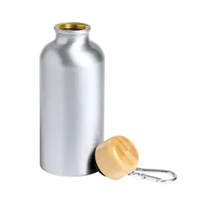 Bottiglia d'acqua in alluminio e bambù Yorix, merchandising sostenibile - Product Image 3