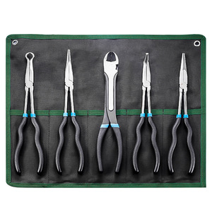 Electrician's Special Needle Nose Pliers Set 1/4 In Jaw Industrial Grade Chrome Vanadium Steel Multifunctional Extended Tip - Product Image 5