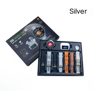 D19 Watch 4 Pro Set Smart Watch TWS auricolari Wireless ricarica rotonda <span class=keywords><strong>Smartwatch</strong></span> <span class=keywords><strong>con</strong></span> 7 cinghie Touch Screen auricolari tuta - Product Image 5