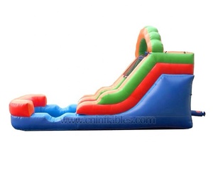 Orient Inflatables pequeño arco iris inflable agua <span class=keywords><strong>ondulado</strong></span> tobogán con piscina - Product Image 4