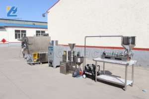 Ligne de traitement de torréfaction de noix à petite échelle, de broyage et d'épluchage de noisettes, machine à torréfier les noix, beurre de <span class=keywords><strong>noisette</strong></span> biologique - Product Image 5