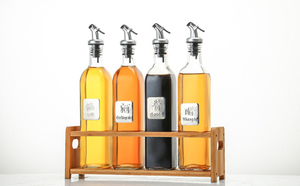 Bouteille d'huile en verre <span class=keywords><strong>de</strong></span> 500ml et bouteille d'huile <span class=keywords><strong>de</strong></span> patch en acier inoxydable Pot <span class=keywords><strong>de</strong></span> stockage d'épices <span class=keywords><strong>Vinaigre</strong></span> Huile Sauce <span class=keywords><strong>Vin</strong></span> <span class=keywords><strong>Cuisine</strong></span> Utilisation Bouteilles en verre - Product Image 6