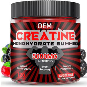 Venta al por mayor 5000mg Creatine Monohydrate Gummies-Suplemento previo al entrenamiento para el crecimiento muscular Resistencia y recuperación para hombres y mujeres - Product Image 1