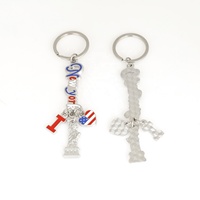 Porte-clés 3D en alliage de zinc promotionnel de conception libre personnalisé Souvenir de porte-clés de bâtiments d'attraction touristique célèbre