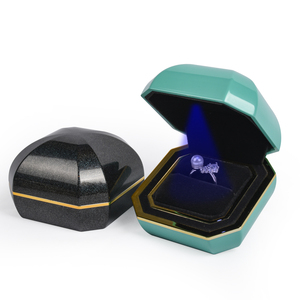 Wholesale Ring Earring Bracelet Necklace Packaging Octagonal Luxury Jewelry Box With <b>LED</b> Light - Product Image 5