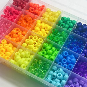 Kit de perles acryliques DIY, 720 pièces, 24 compartiments, perles colorées en forme de lettres pour la fabrication de bracelets, fournitures artisanales - Product Image 5