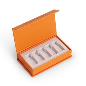 Custom Logo Paper Packaging Cardboard Magnetic Box with Foam Insert for Vial Bottles