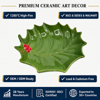 Plats et assiettes en céramique artisanaux en forme de feuille minimalistes pour un usage quotidien à la maison et placage de fruits pour les fêtes et les rassemblements