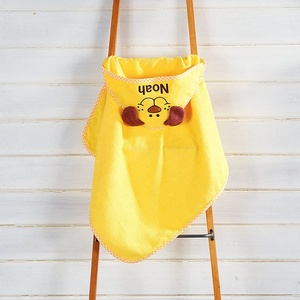 Poncho de plage pour bébé brodé sur mesure et à prix abordables couvertures à capuche pour bébé <span class=keywords><strong>serviette</strong></span> de douche portable pour bébé - Product Image 2