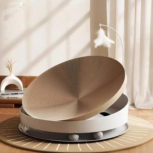 新しい耐久性のある非研磨性エコフレンドリーな段ボール製猫用爪とぎボード-3-in-1オールインワン猫用おもちゃ＆ベッドキャットプレイ - Product Image 3