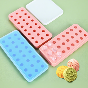 Silikon-Eiswürfelformen Runde Eiswürfelschale Silikon-Eiswürfelbehälter mit Einfacher Entnahme für den Gefrierschrank - Product Image 2
