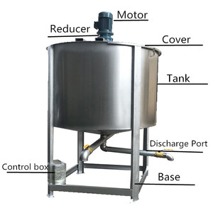 Agitatore elettrico orizzontale miscelatore in polvere in acciaio inox detergente serbatoio miscelatore per apparecchiature cosmetiche efficiente funzione di miscelazione - Product Image 6