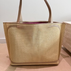 Pink Straw Weaving Tote Bag Vertical Square Large Capacity Leisure Travel Minimalist Style Spring 2026 - Product Image 4
