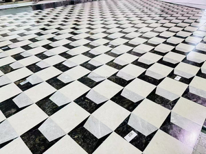 Hình thoi bằng tia nước Gạch Mosaic sàn đá cẩm thạch đánh bóng bề mặt bàn cờ bằng tia nước đá cẩm thạch Huy chương cho sảnh và lối vào - Product Image 6