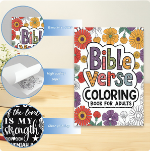 Libro <span class=keywords><strong>da</strong></span> colorare biblico per <span class=keywords><strong>adulti</strong></span> con 24 pagine di versetti ispiratori e <span class=keywords><strong>disegni</strong></span> floreali per il relax cristiano e la riduzione dello stress - Product Image 3