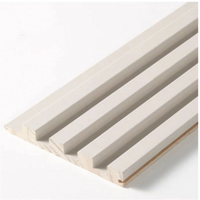 Panneau mural grand mur en placage de PVC à grain de bois 3D Panneaux de calandre décoratifs en bois MDF massif cannelés pour la construction de maisons Matériau WPC