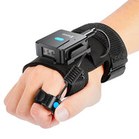 Lecteur de codes-barres sans fil portable Eyoyo Mini Finger Trigger 1D 2D, mains libres, Bluetooth, lecteur de codes-barres QR pour inventaire