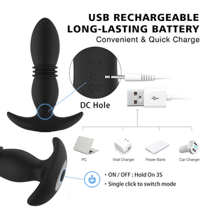 Heetverkopende siliconen elektrische anale plug, adult toys, waterdicht, voor mannen en vrouwen, passie stimulatie massager - Product Image 3