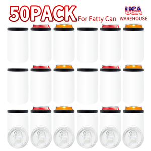 50 gói-usa kho trống thăng hoa trắng DIY kép hai mục đích chức năng 12oz có thể làm mát và Tumblers với rõ ràng trượt nắp - Product Image 5