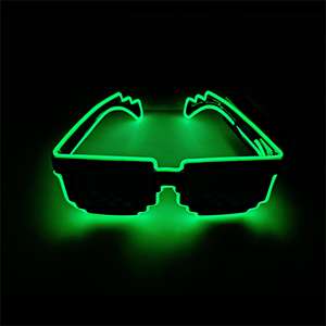 نظارات دي جي راف كرنفال للحفلات مصنوعة من بلاستيك النايون ومزودة بإضاءة LED نظارات شمسية متعددة الألوان للحفلات - Product Image 6