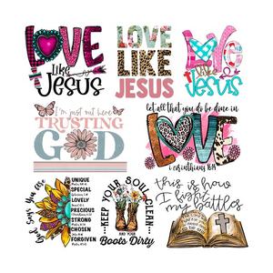 Impression de transfert de <span class=keywords><strong>Christ</strong></span> pour T-Shirt, vente en gros de Plastisol, impression de transfert sur vêtements - Product Image 3