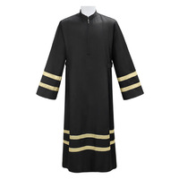Robes de chœur noires et blanches, tenues de clergé médiéval, costumes de cosplay, tenues de performance, robes de chœur
