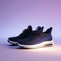 Chaussures de sport pour hommes en maille respirante à lacets, confortables, à rayures douces, semelle intermédiaire en EVA, antidérapantes, pour l'automne – Vente en gros de haute qualité