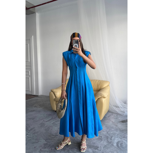 Jacquard Linen <b>Dress</b> with Front Slit and Pockets Elegant <b>Career</b> <b>Dress</b> From Saks - Product Image 3