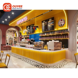 การวางแผนพื้นที่ร้านค้า ติดตั้งอุปกรณ์ร้านกาแฟ โครงการแบบครบวงจร ร้านกาแฟเหล็กโครงสร้างเปิดโล่ง - Product Image 1