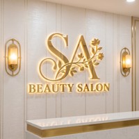 Enseigne en acrylique rétroéclairée 3D LED de l'usine Zhilin pour entreprises et salons de beauté, résistante aux intempéries IP65, taille et couleur personnalisables, avec certifications CE et RoHS