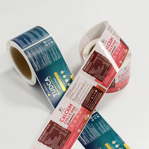 Etiquetas en rollo impresas a todo color personalizadas, pegatinas de vinilo autoadhesivas en rollo para empaques de botellas de suplementos - Product Image 2
