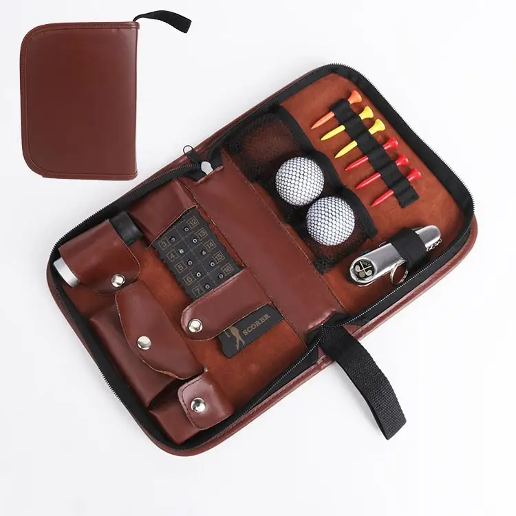 Luxus tragbare Großhandel Golf Geschenkset Golf Zubehör Tool Kit Custom Golfer's Tool Trage tasche