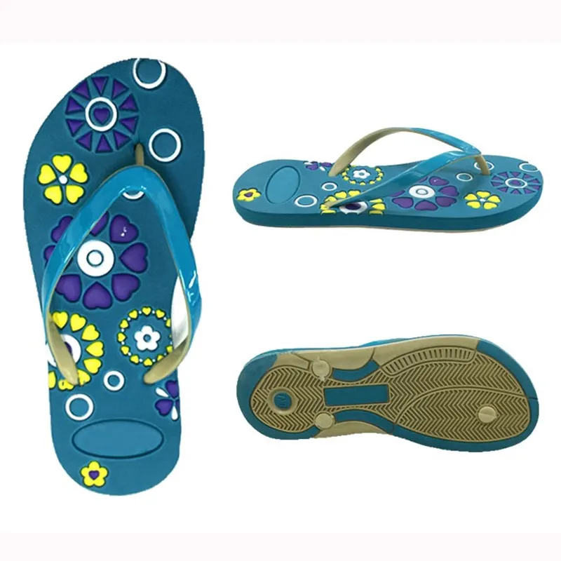 Women's slippers — pantoufles fantaisie à imprimé floral pour femmes 2021, sandales de plage d'été pour femmes, tongs en PVC couleur en gelée