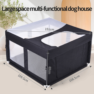 Maglia traspirante eco-friendly in plastica per bambini confortevole e sicura cerniera pieghevole Pet Dog tenda gioco recinzione con tetto - Product Image 6